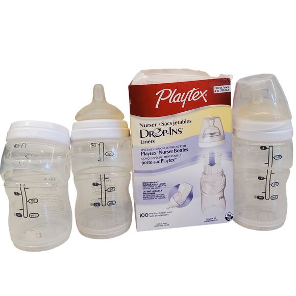 Playtex Bottles Playtex Nurser Drop Ins Liners Playtex Drop Ins Bottles Liners - Picture 1 of 15